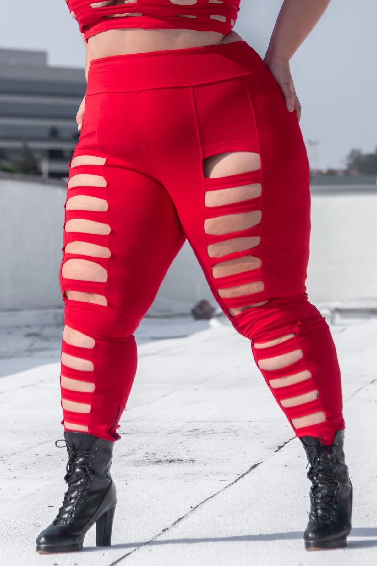 5D x Stellar Dust Deluxe Cage Leggings - cotton