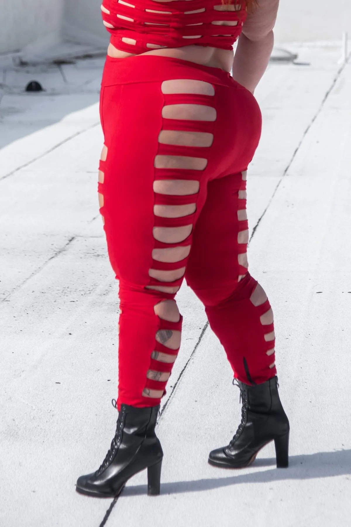 5D x Stellar Dust Deluxe Cage Leggings - cotton