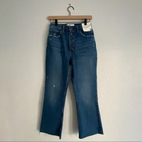 Abercrombie & Fitch Blue Kick Ultra High Exposed Flare Leg Jeans