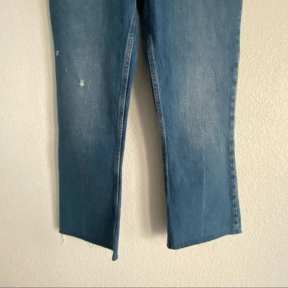 Abercrombie & Fitch Blue Kick Ultra High Exposed Flare Leg Jeans