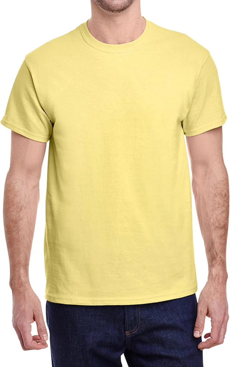 Adult Heavy Cotton T-Shirt Breathable Crewneck Soft and Comfortable T-Shirts for Men