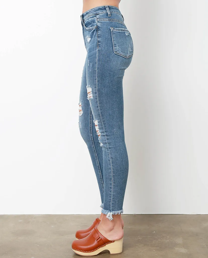 All Over Again Skinny Jeans - Denim Blue