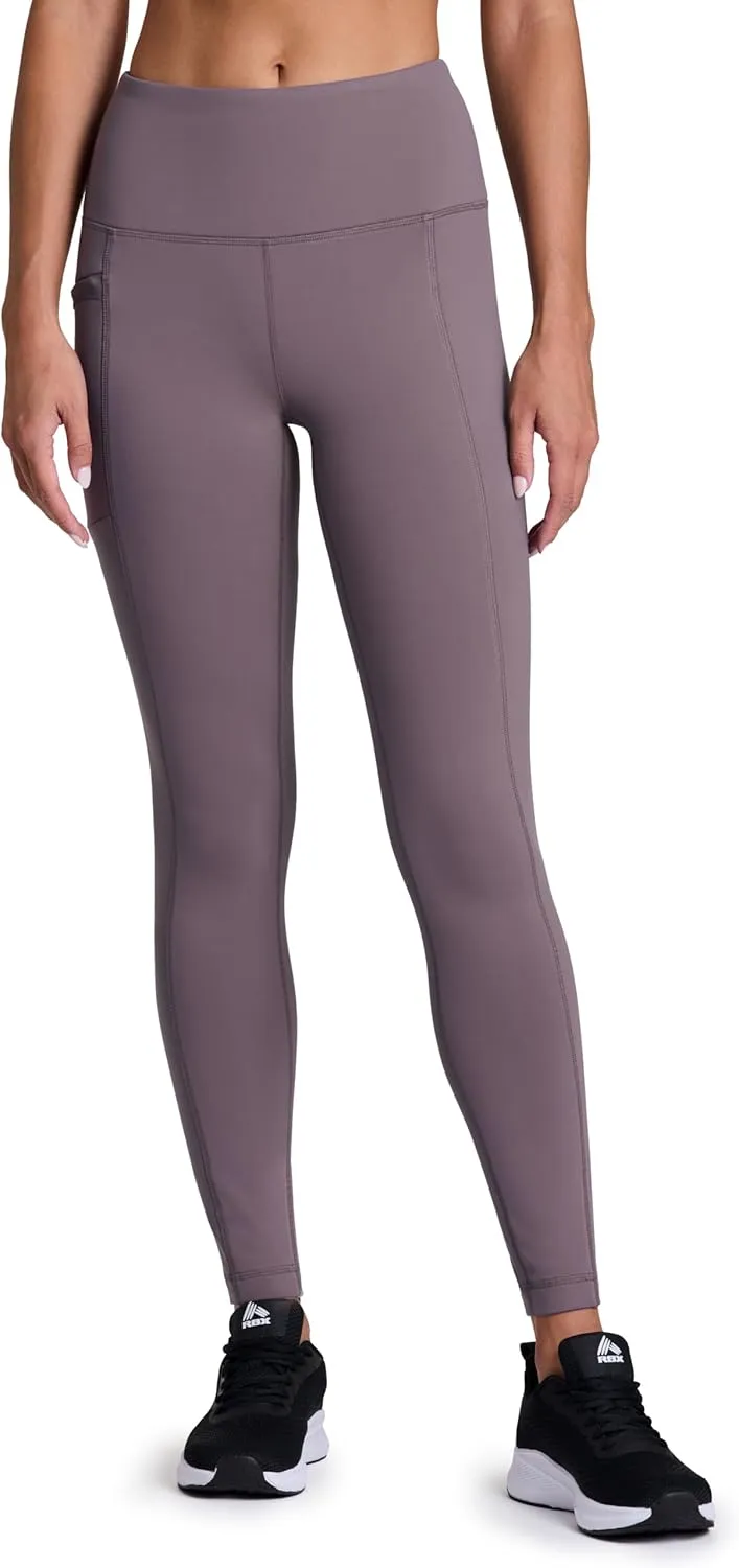 Avalanche Women's Fleece Leggings, High Waist Full Length Fleece Lined Hiking Legging with Zipper Pockets