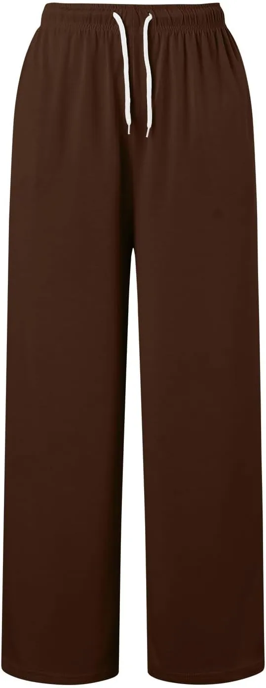 Baggy Tall Wide Legged Sweatpants for Women Fleece Lined 2024 Loose Wide Leg Joggers Casual Yoga Cozy Open Bottom