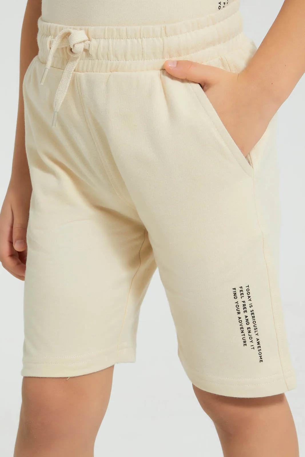Beige Active Short