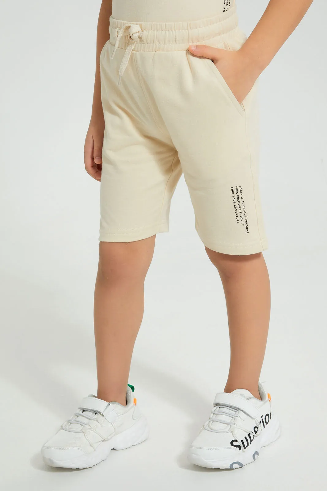 Beige Active Short