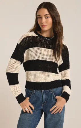 Black Broadbeach Stripe Sweater