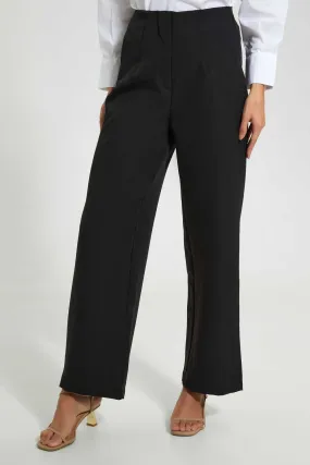 Black Structured Trouser
