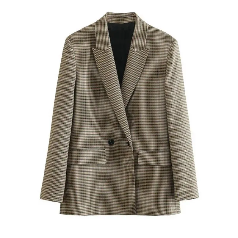 Blazer Feminino Alfaiataria Xadrez