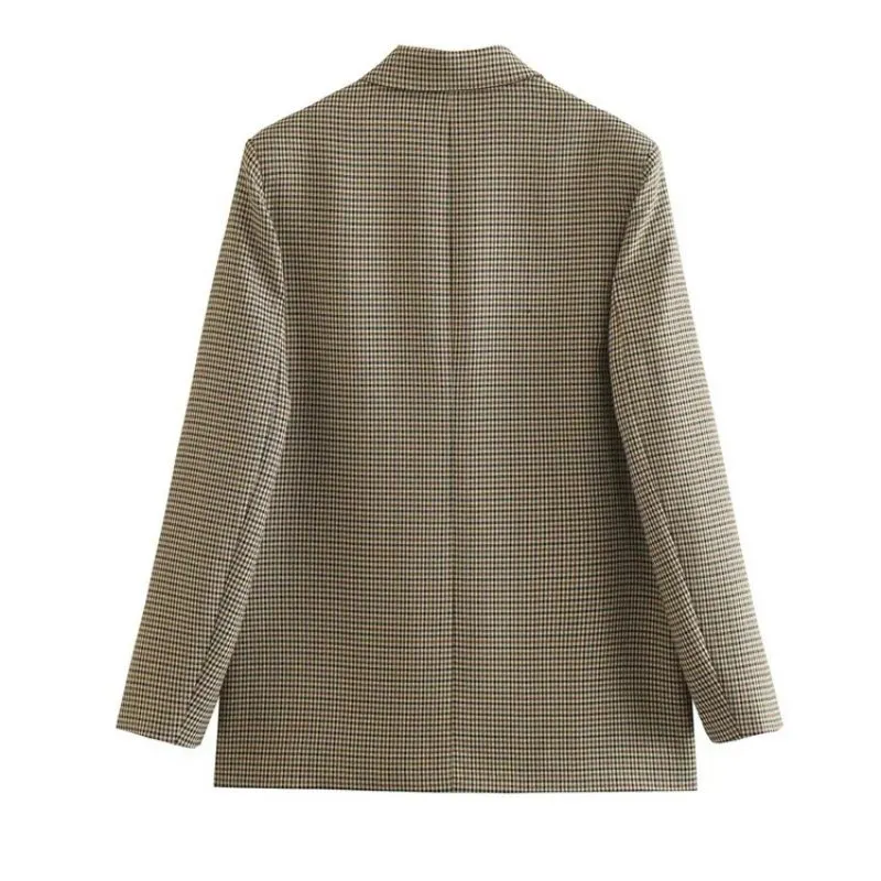 Blazer Feminino Alfaiataria Xadrez
