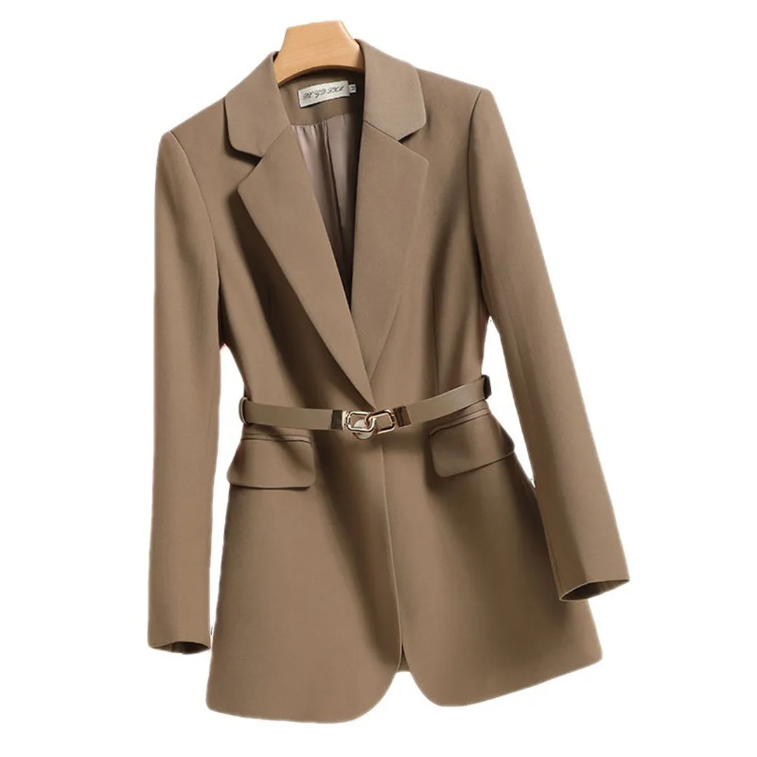 Blazer long stylé avec ceinture pour femmes - LISA Collection