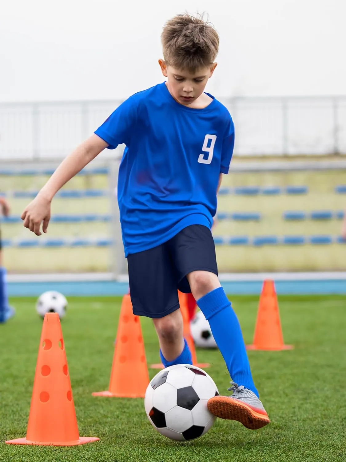 Boys Athletic Shorts with Pockets Kids Basketball Youth Quick Dry Active Performance Sports Boys Shorts