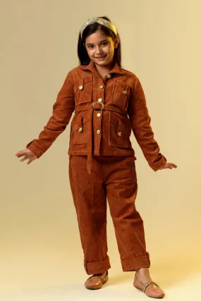 Buttoned Corduroy Set