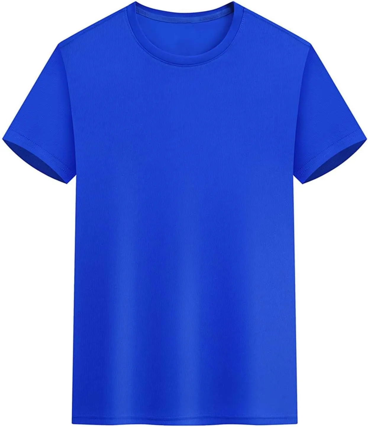 Casual Athletic T-Shirt for Men Solid-Color Short Sleeve Crewneck Summer Tops Workout Lightweight Breathable Tees