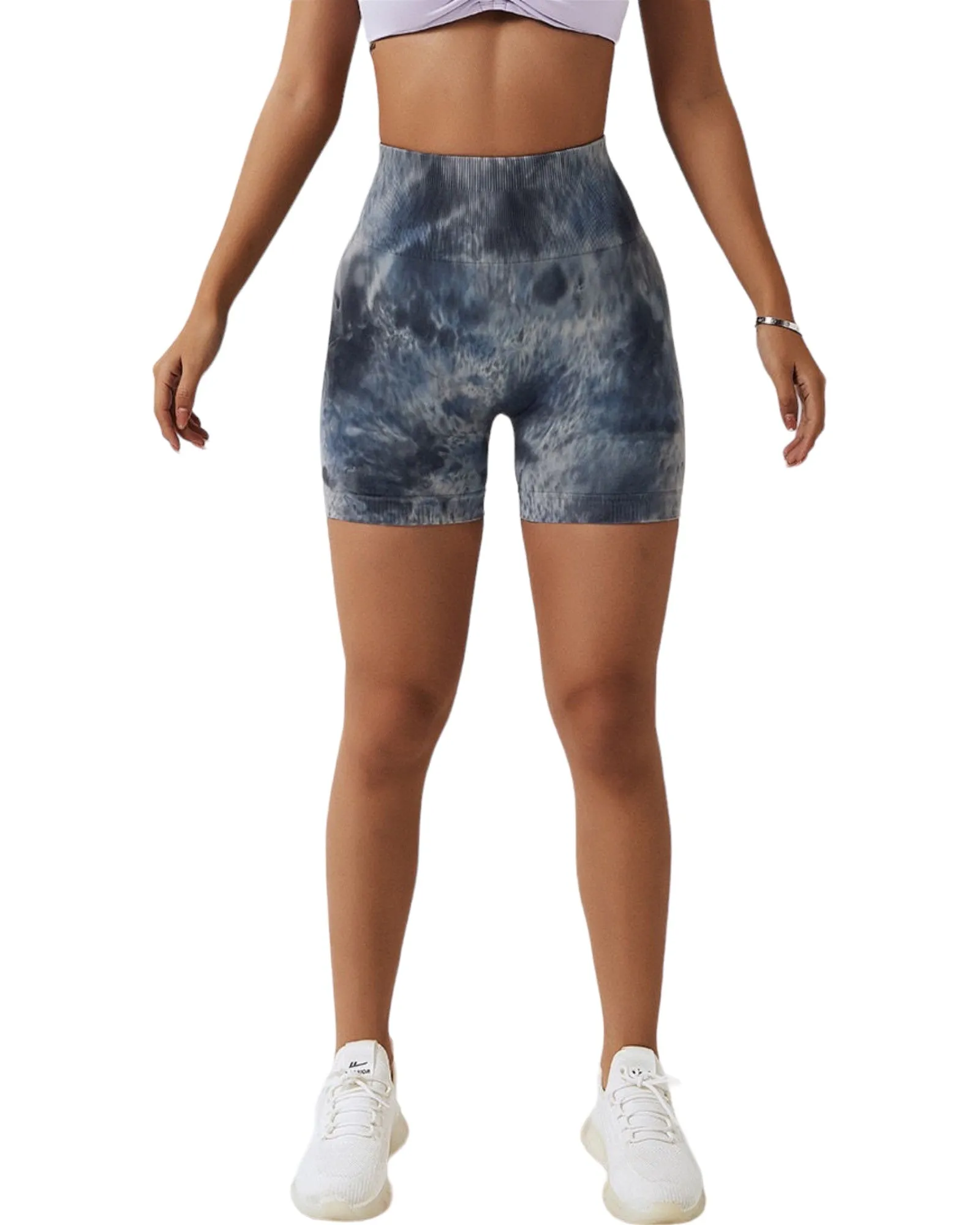 Daisy Tie Dye Shorts (Midnight)