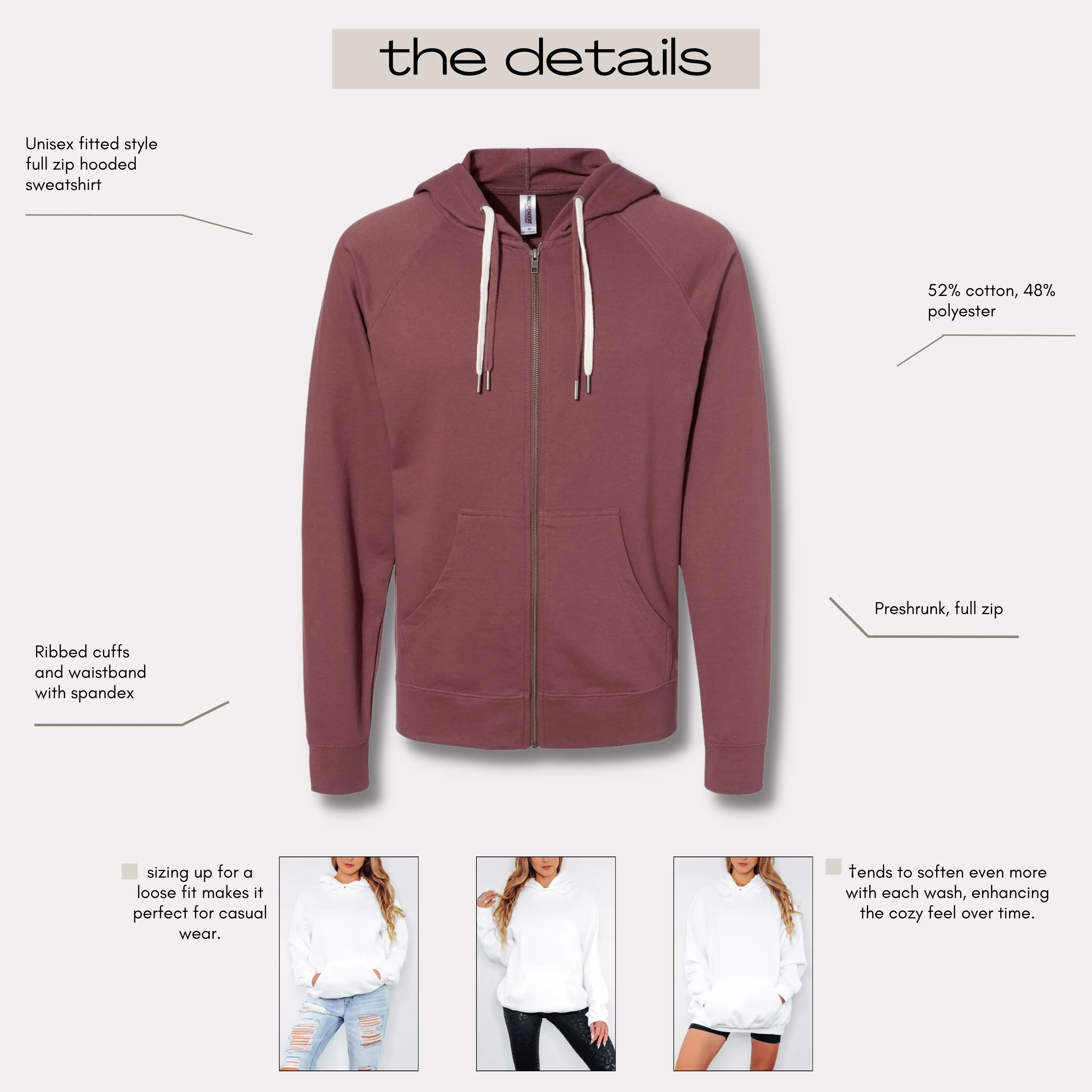 emotionally unavailable | zip up sweatshirt