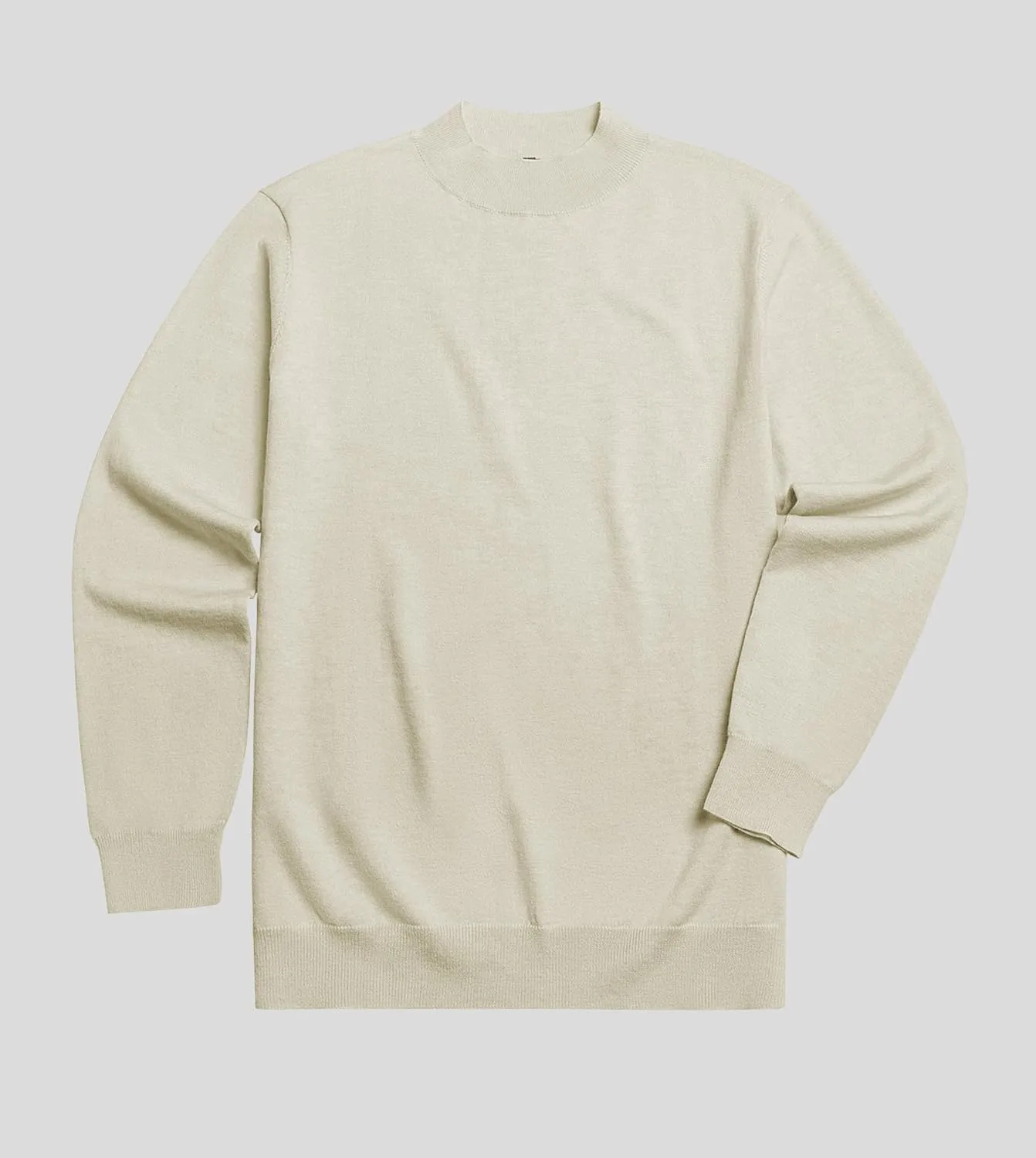 Fioboc Men's Crewneck Sweater Casual Pullover Sweater Slim Fit Lightweight Long Sleeve Knit Sweater S-4XL