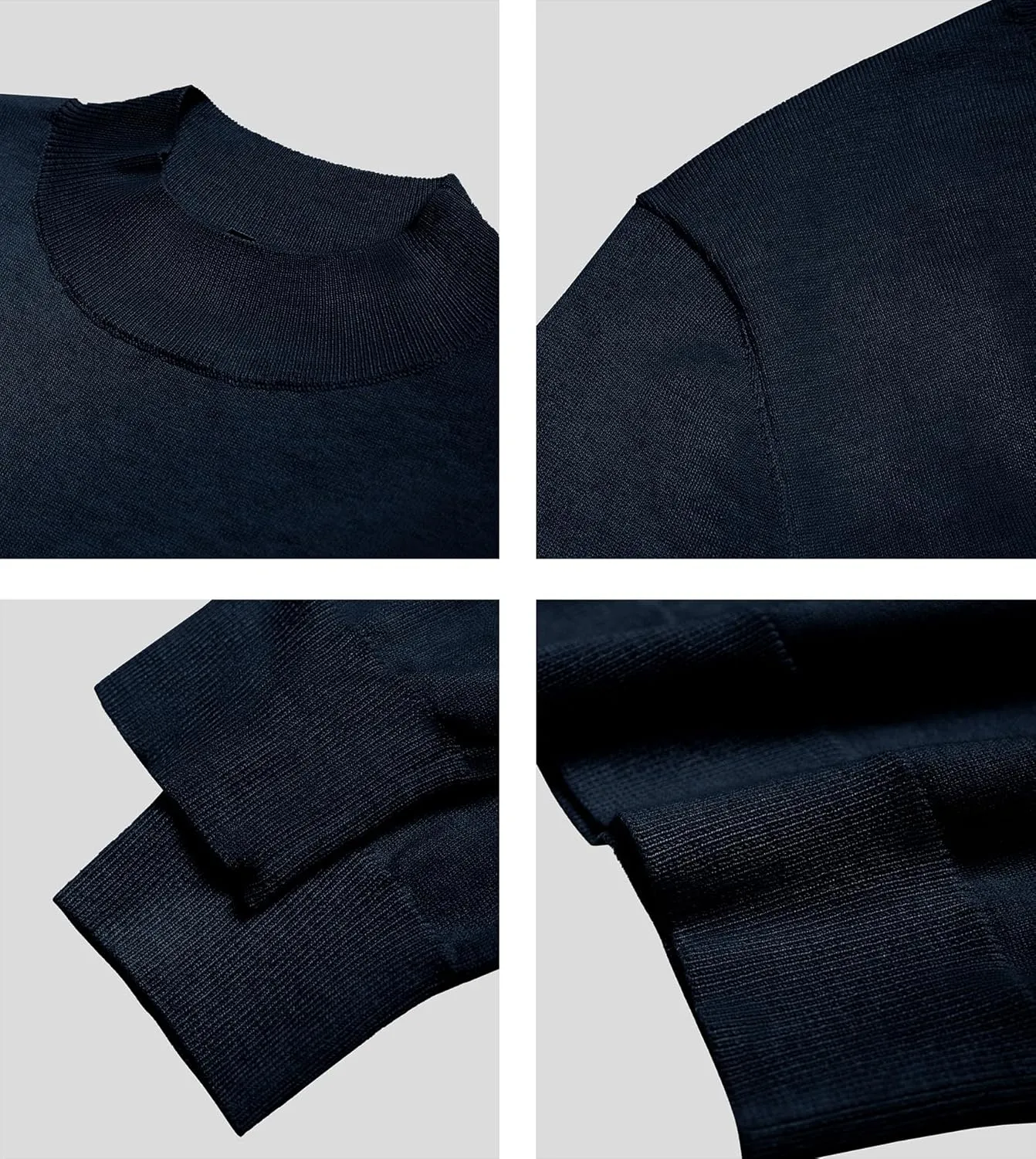 Fioboc Men's Crewneck Sweater Casual Pullover Sweater Slim Fit Lightweight Long Sleeve Knit Sweater S-4XL