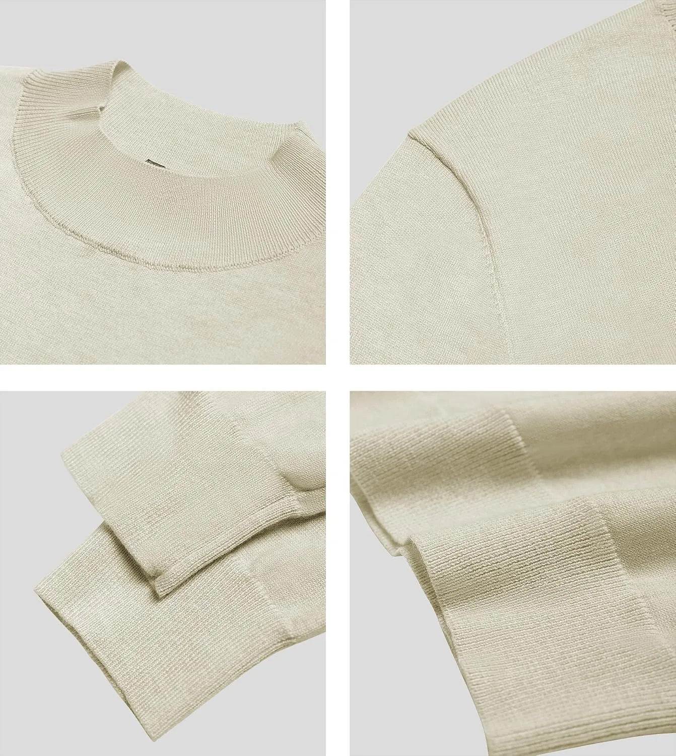 Fioboc Men's Crewneck Sweater Casual Pullover Sweater Slim Fit Lightweight Long Sleeve Knit Sweater S-4XL