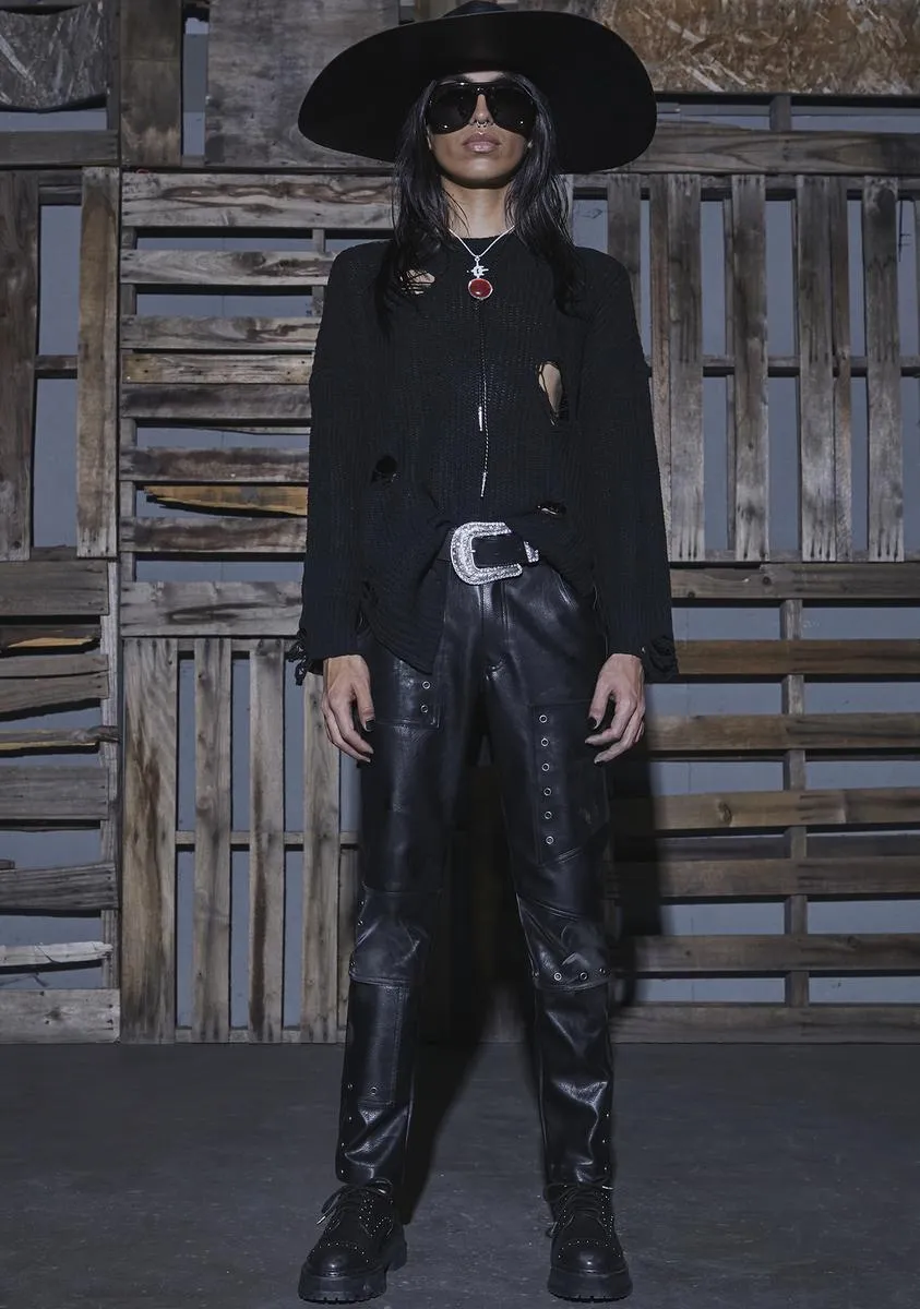 Flanger Unisex Distressed Sweater
