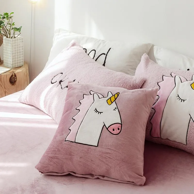 Fleece Unicorn Bed Set