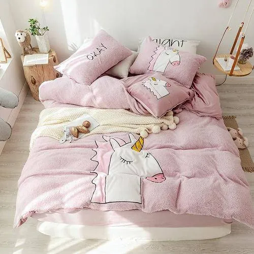 Fleece Unicorn Bed Set