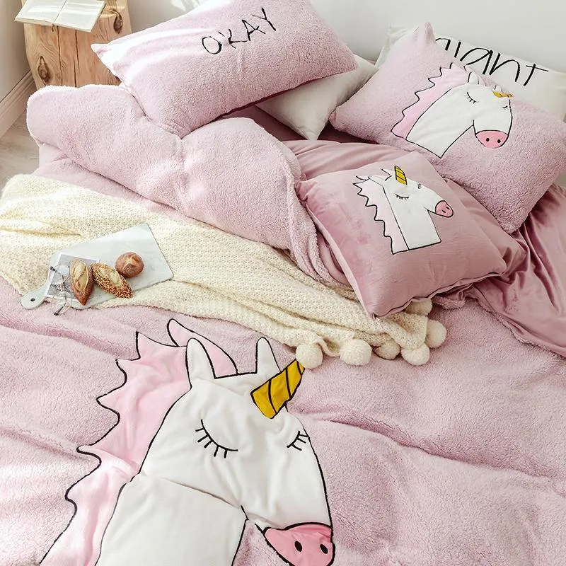 Fleece Unicorn Bed Set