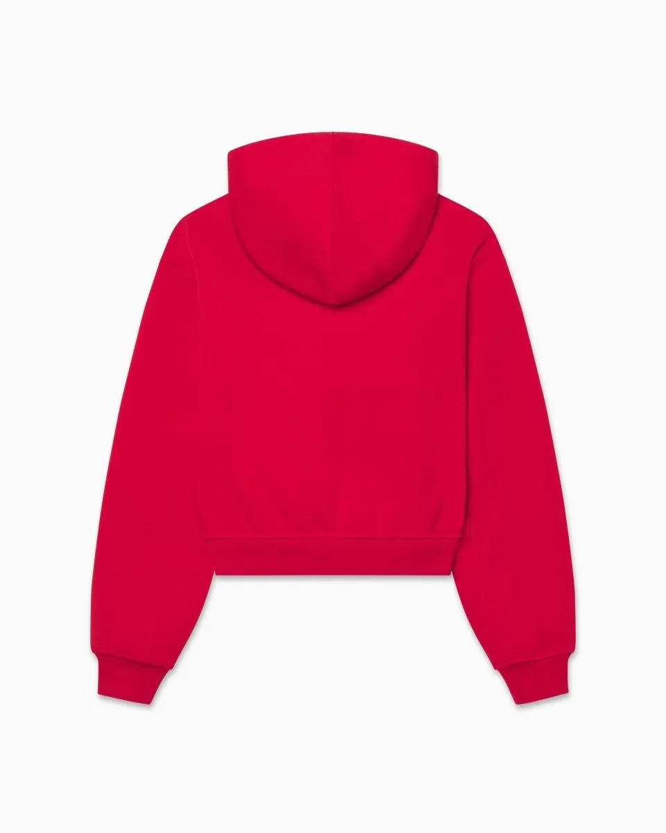 Fleece Zip Hoodie | Red