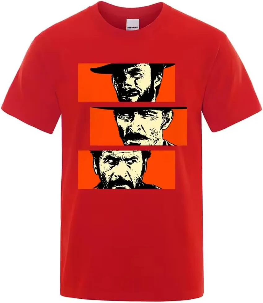 Good The Bad and Ugly Men Summer Oversize T-Shirts Cotton Loose Shirts Fashion Breathable Male Short Sleeves