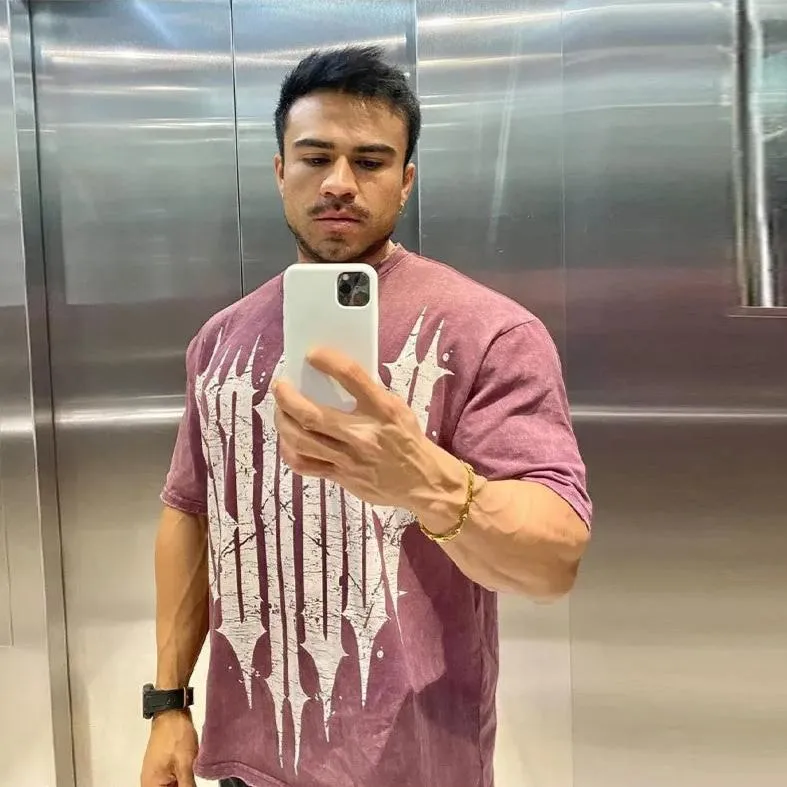 GPW Oversized Cotton T-Shirt for Men - Summer Gym & Fitness Training Tee
