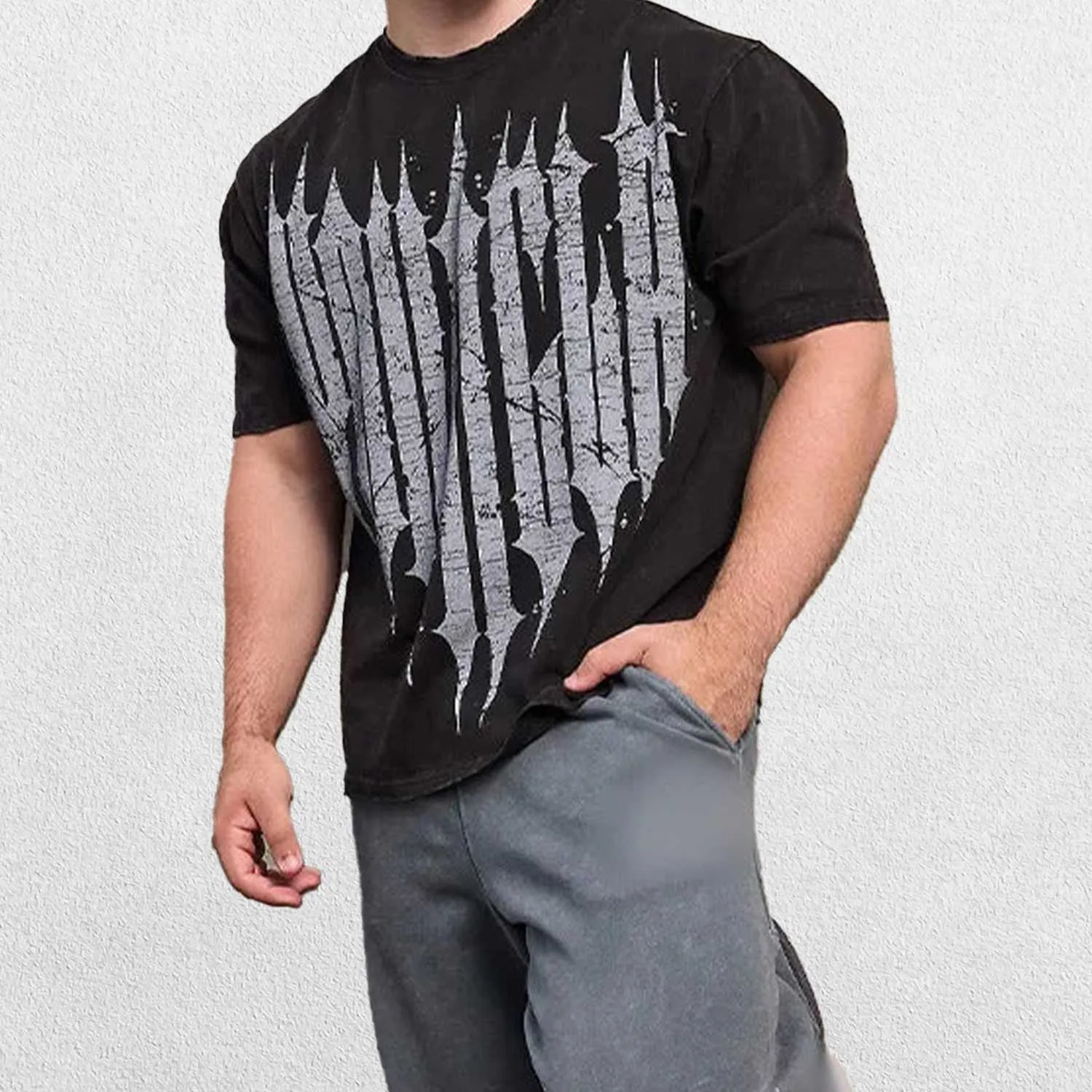 GPW Oversized Cotton T-Shirt for Men - Summer Gym & Fitness Training Tee