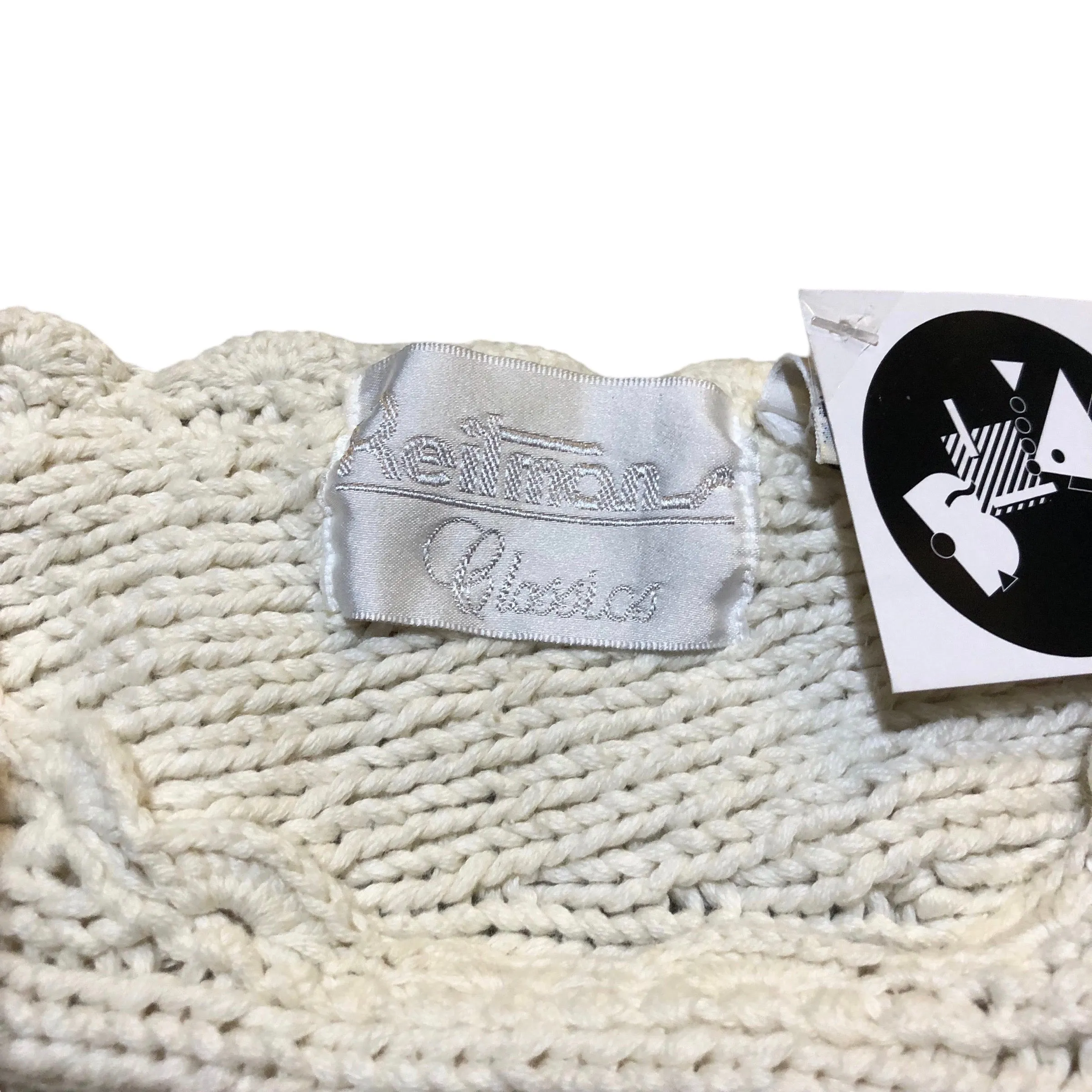 Heavy White Cotton knit sweater