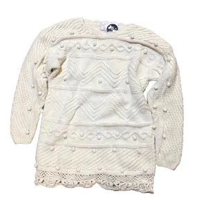 Heavy White Cotton knit sweater