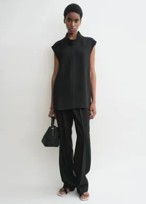 High neck top black