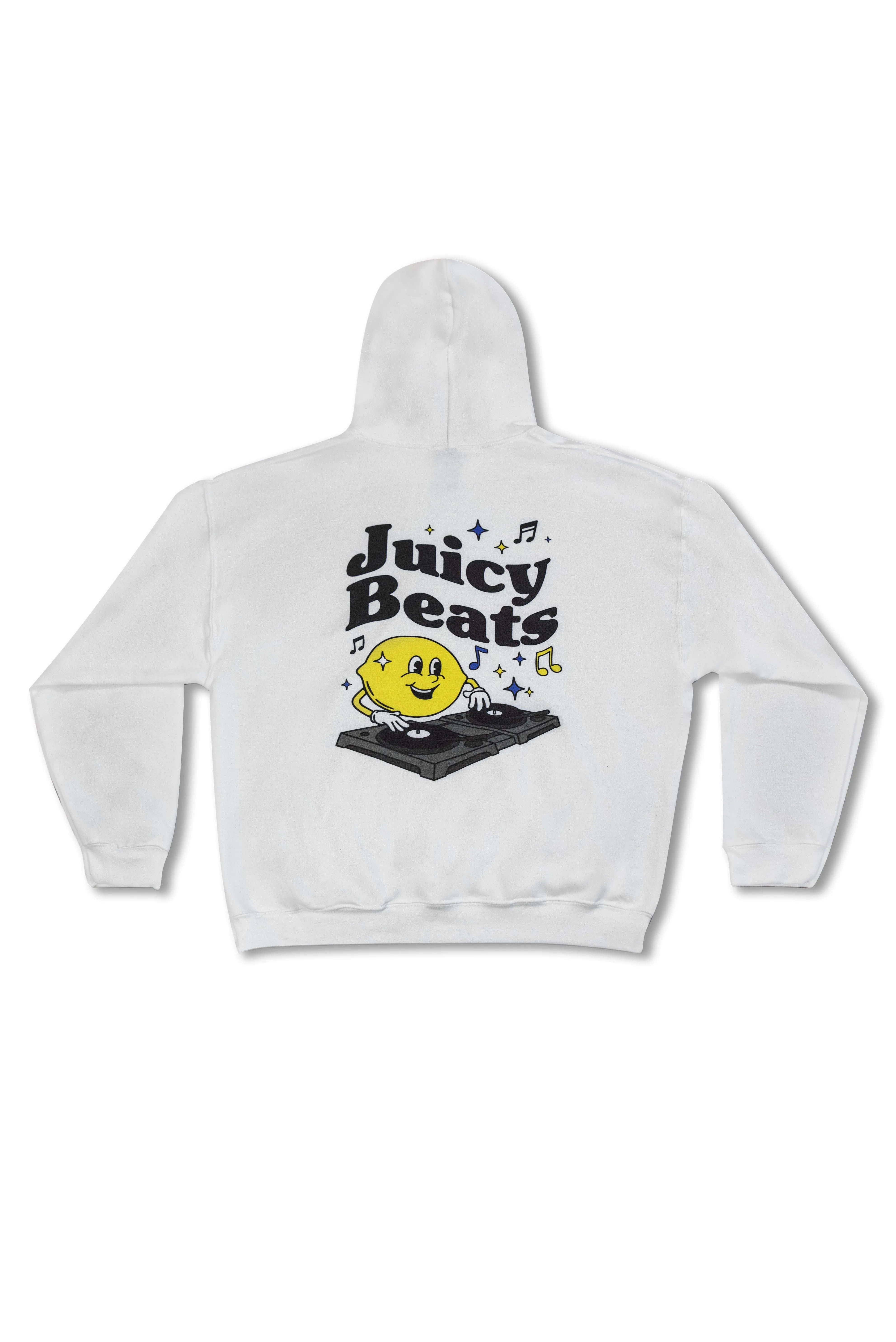 Hoodie in White with Juicy Beats Print