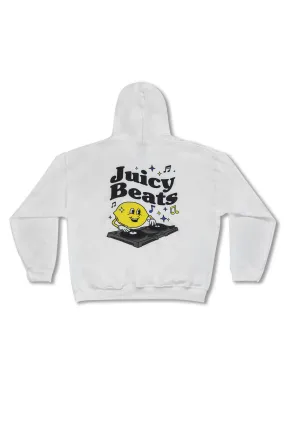 Hoodie in White with Juicy Beats Print