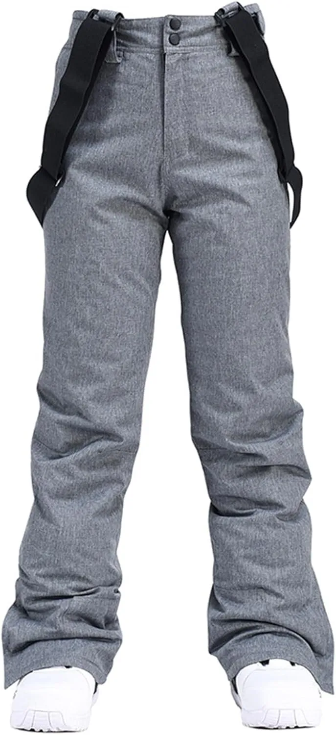 Insulated Pants for Women Snow Bibs Women Baggy Ski Pants Snowboard Overall Waterproof Windproof Warm Winter