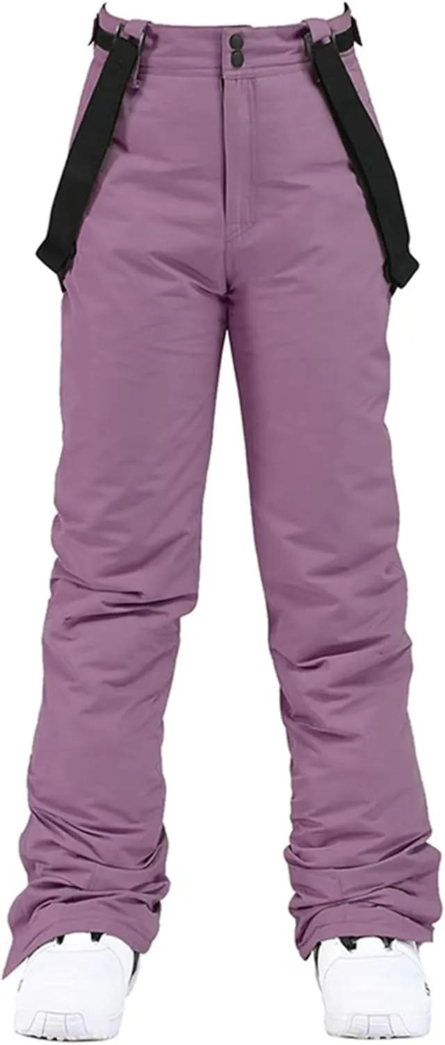 Insulated Pants for Women Snow Bibs Women Baggy Ski Pants Snowboard Overall Waterproof Windproof Warm Winter