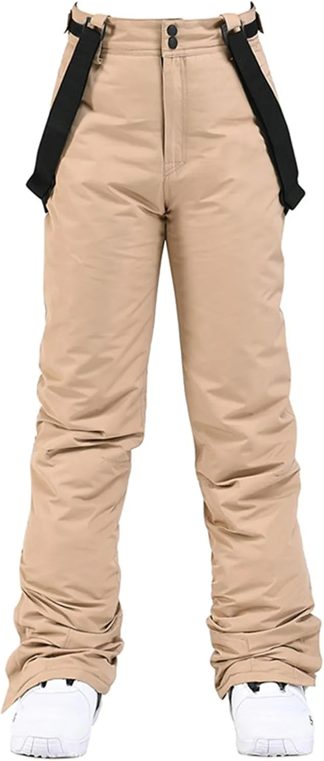 Insulated Pants for Women Snow Bibs Women Baggy Ski Pants Snowboard Overall Waterproof Windproof Warm Winter