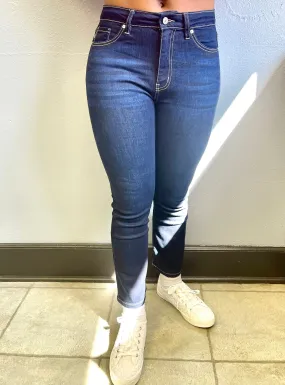 KANCAN-High Rise Kick Flare Capris