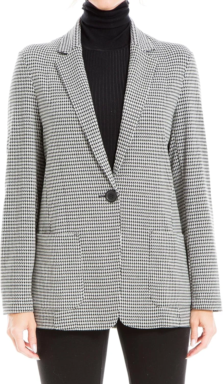 Max Studio Women's Double Knit One Button Blazer