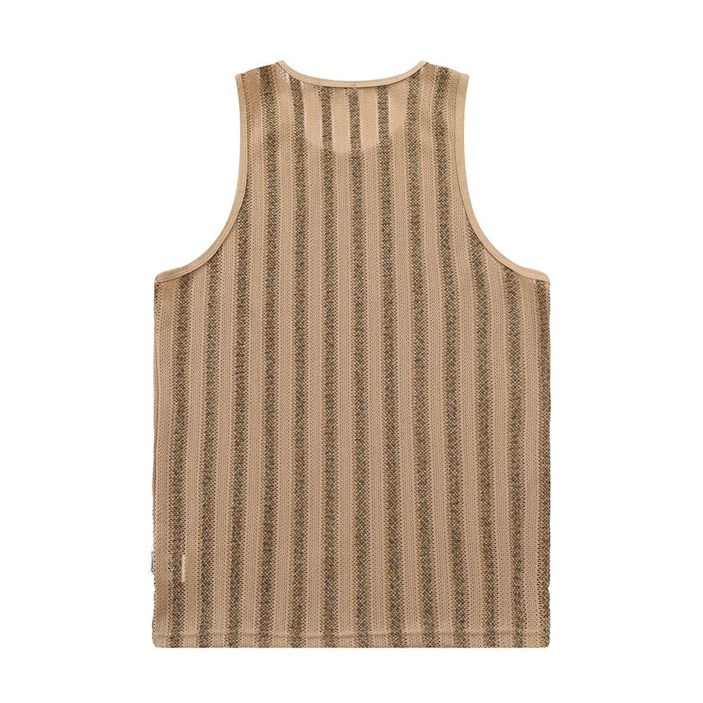 Men's Loose Breathable Vertical Stripes Casual Vest