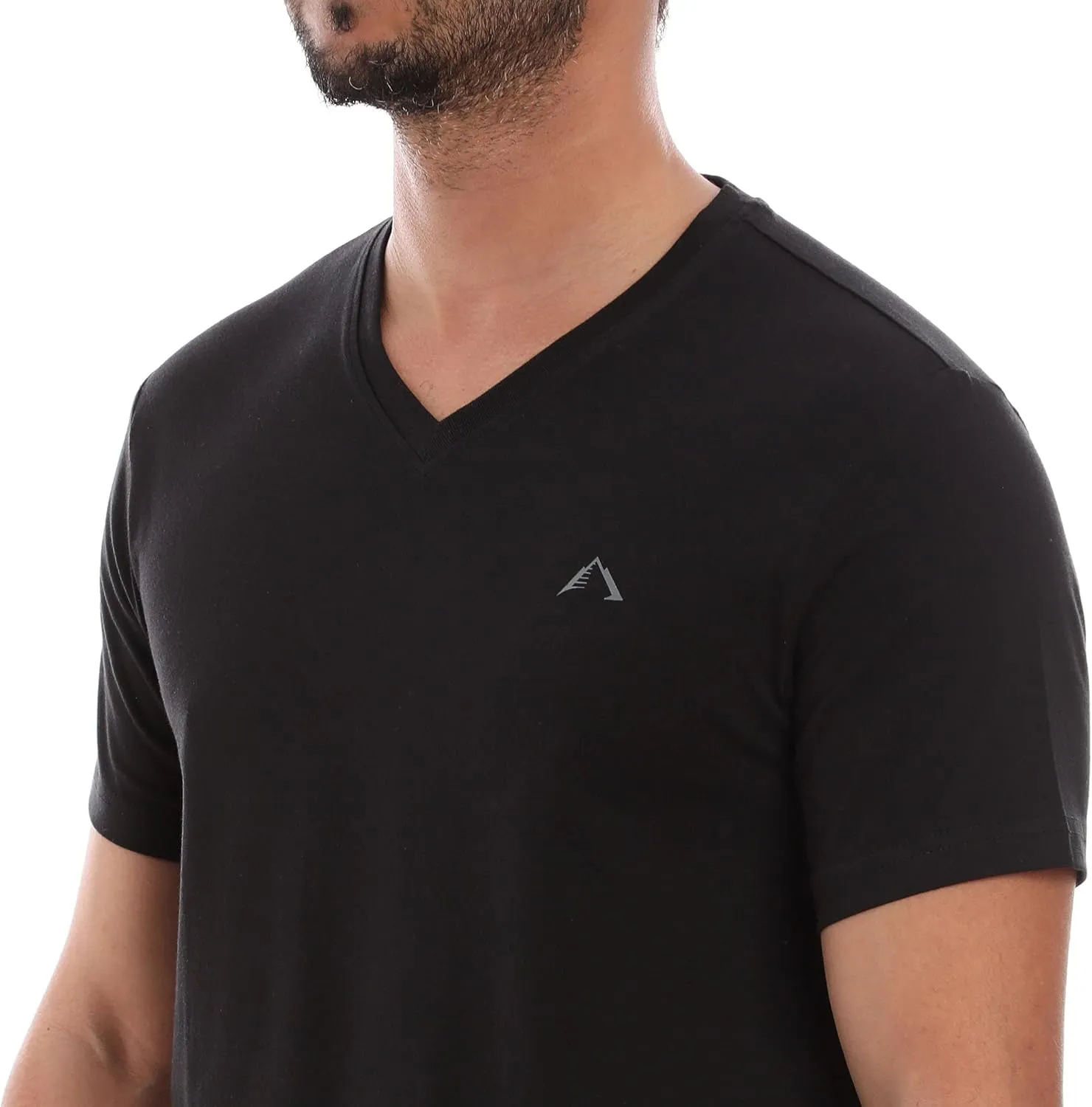 Mens V-Neck T-Shirt (Slim FIT) | 3/6 Pack, Vneck Tshirt | Cotton Rich, Ultra Soft, Breathable, Tag Free (Made in Egypt)