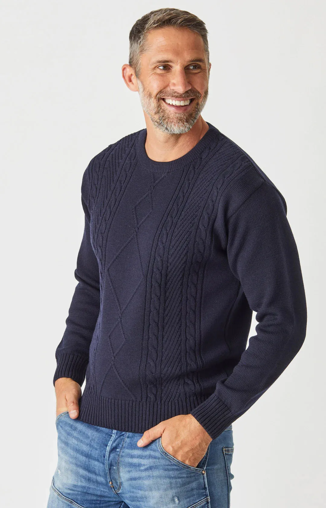 Merino Aaron Cable Crew