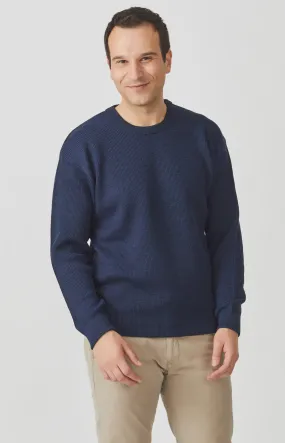 Merino Rib Knit - Marine