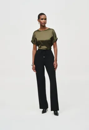 Minimalist High-rise Drawstring Trousers