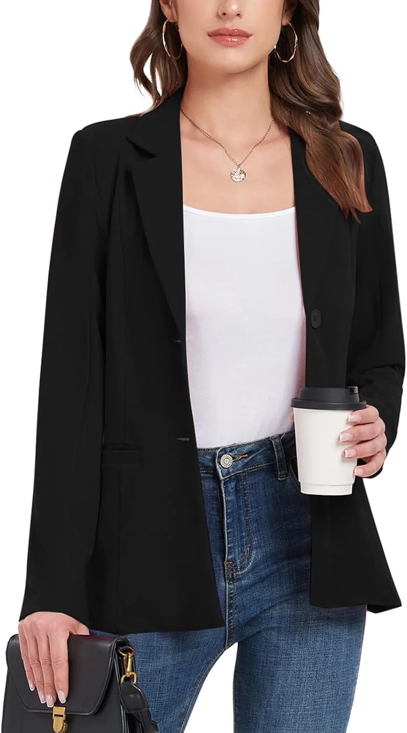 MINTLIMIT Womens Casual Blazers Dressy Lapel Collar 2025 Open Front Work Office Long Sleeve Suit Jackets Blazer