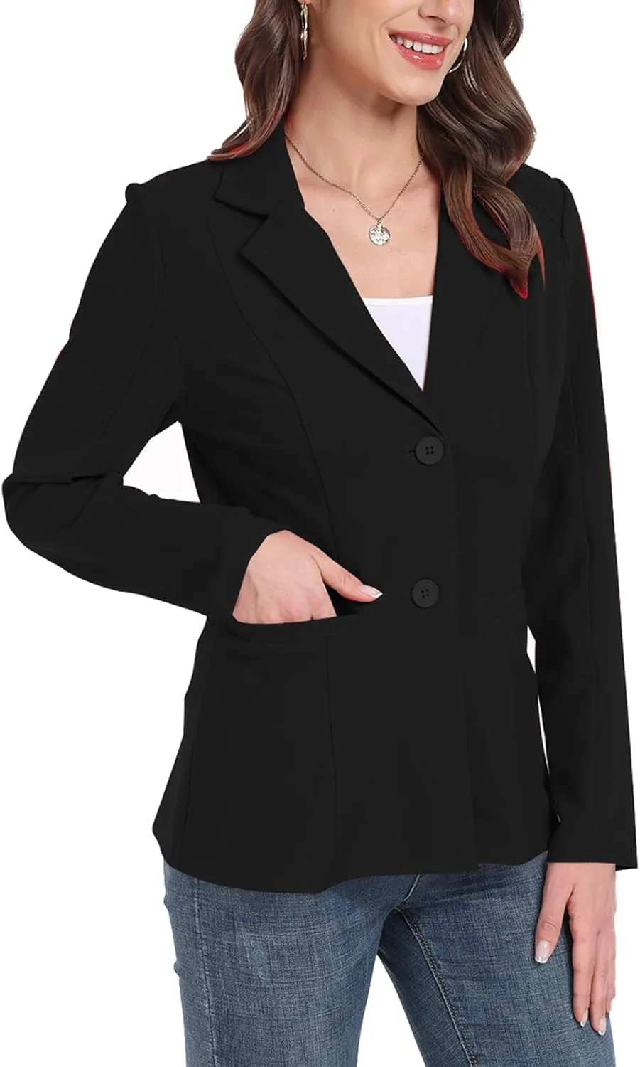 MINTLIMIT Womens Casual Blazers Dressy Lapel Collar 2025 Open Front Work Office Long Sleeve Suit Jackets Blazer