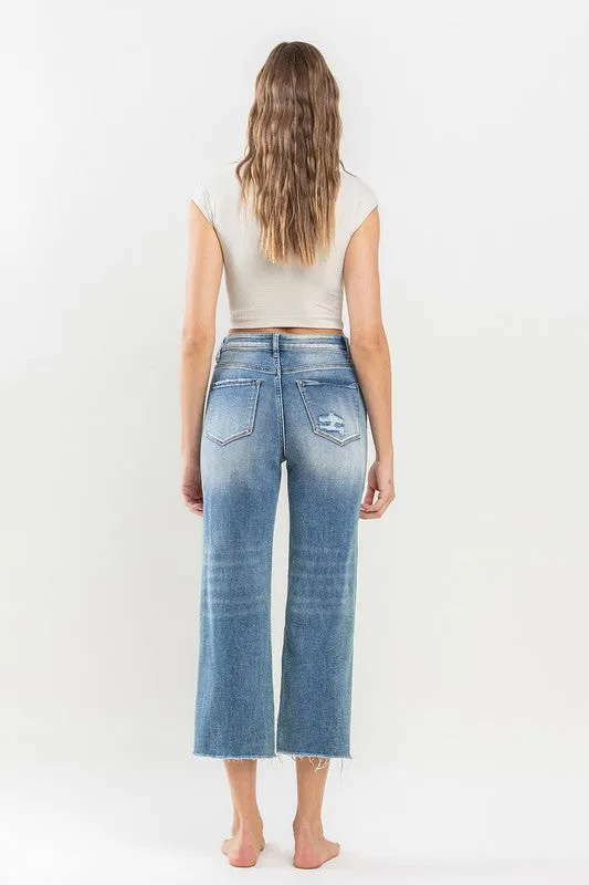 Mischief High Rise Crop Wide Leg Jeans