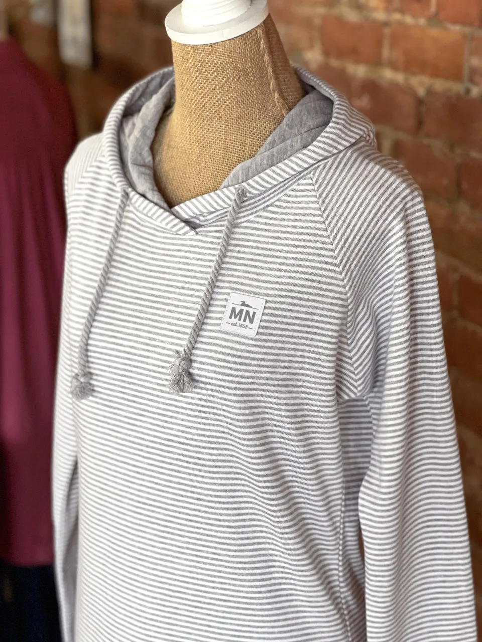 MN Loon Patch Striped Hoodie